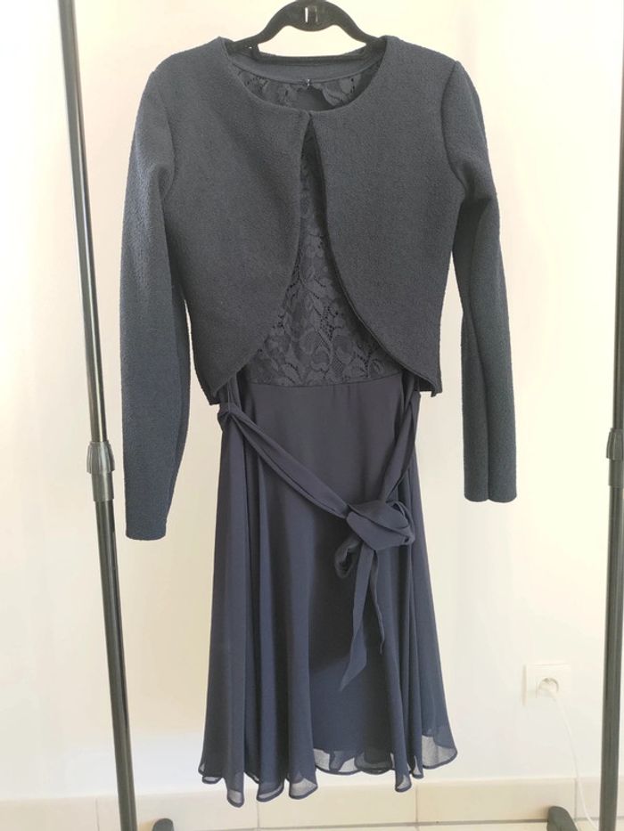 Esprit robe dentelle marine XL - photo numéro 5