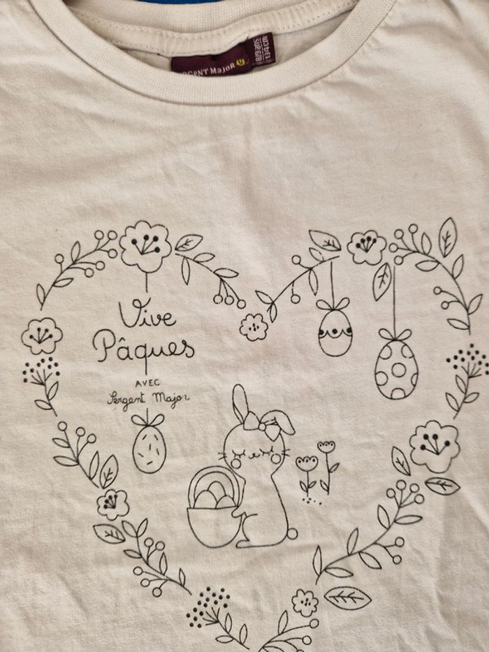 T-shirt blanc 8-9ans - photo numéro 2