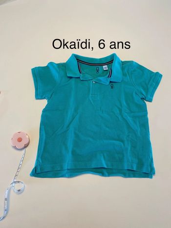 Polo turquoise Okaïdi 6 ans