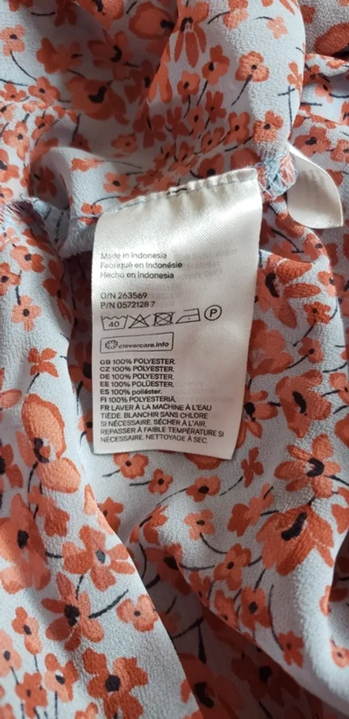 Chemisier blouse débardeur tunique femme sans manches HM fleurie - photo numéro 6