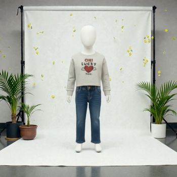 Pull 5 ans Kiabi blanc avec strass