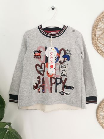 Sweat gris chiné fendu dans le dos Boboli 2 Ans