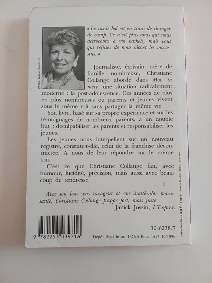 Moi, ta mère, Christiane Collange - photo numéro 2