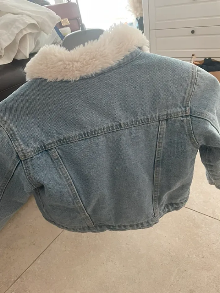 Veste en jean fourée fille - photo numéro 4