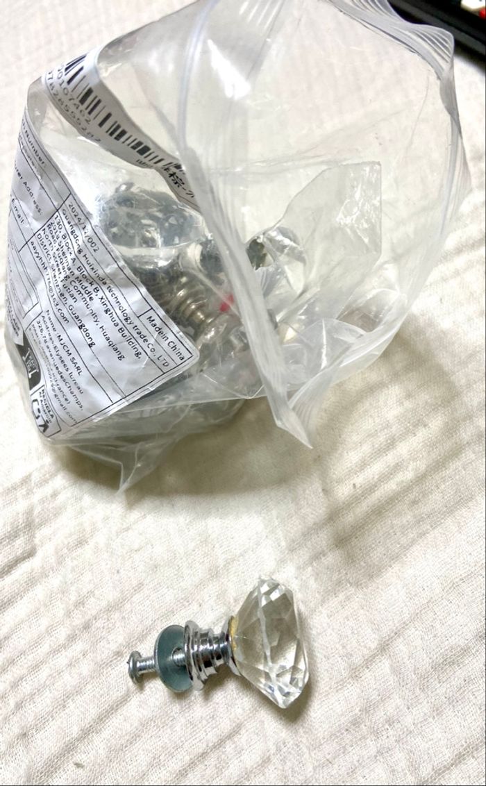 Lot de 10 poignées courte style diamant bon état - photo numéro 3