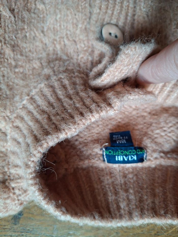 Gros gilet chaud beige 18 mois fille kiabi - photo numéro 3