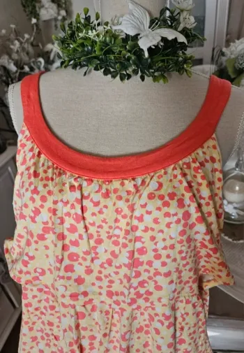 Haut jaune orangé Phildar Taille XL