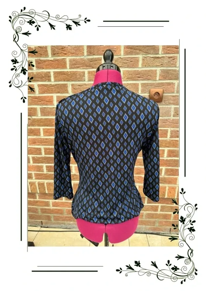 Top blouse taille 38/40 effet cache cœur Capricine K - photo numéro 2