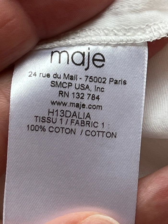 Chemisier écru et dentelle Maje L - photo numéro 7