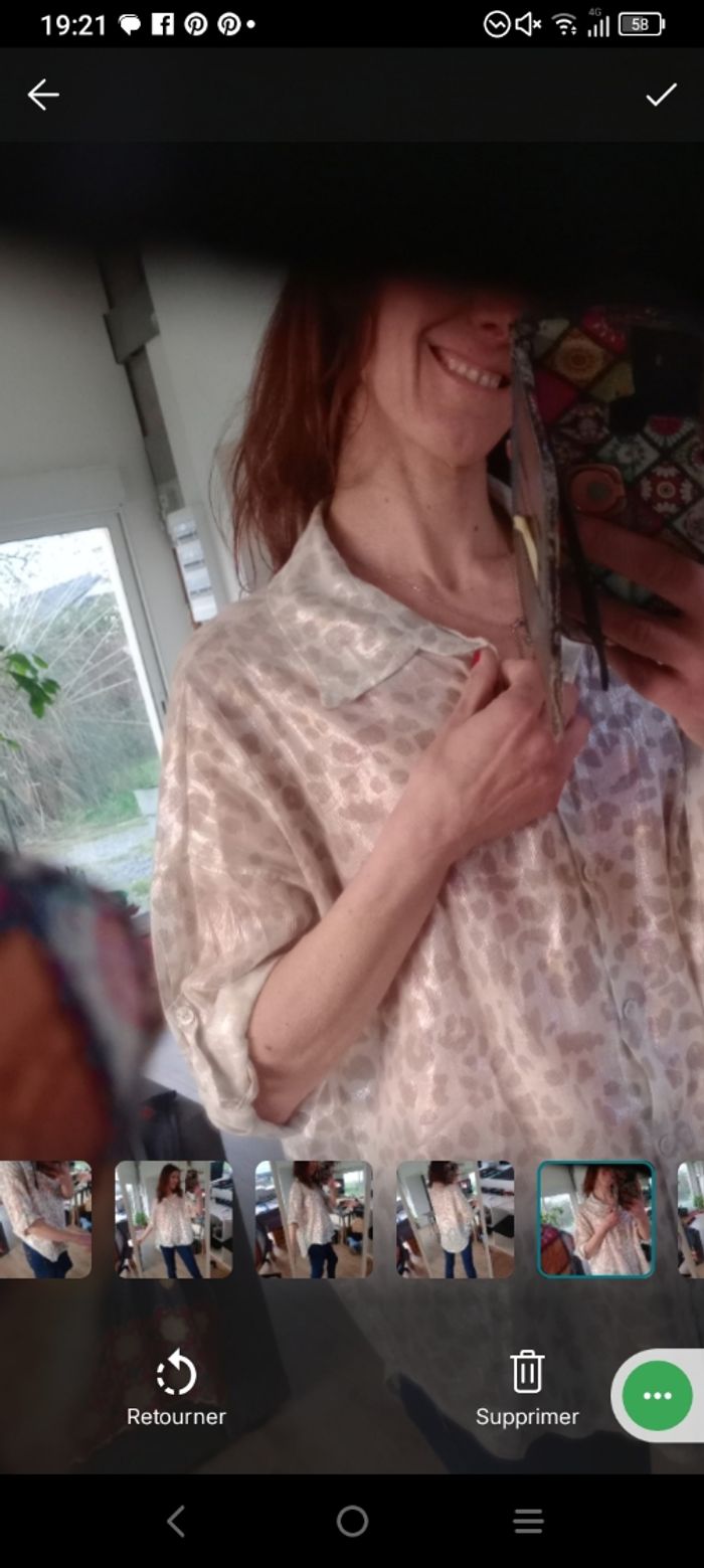 Chemise 44 fluide irisée à motif léopard - Made in Italy c73 - photo numéro 7