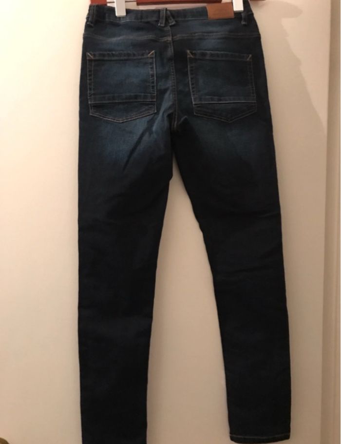 garçon jean taille 12 ans marque creeks se resserre à la taille boutons et élastiques brut délavé - photo numéro 7