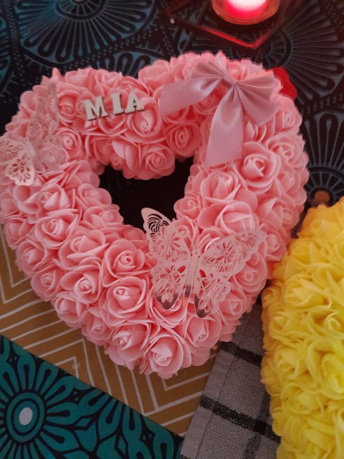 Cœur avec rose éternel - photo numéro 2