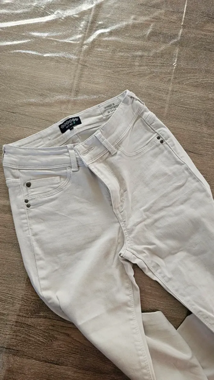 Jeans blanc T34 bonobo - photo numéro 4