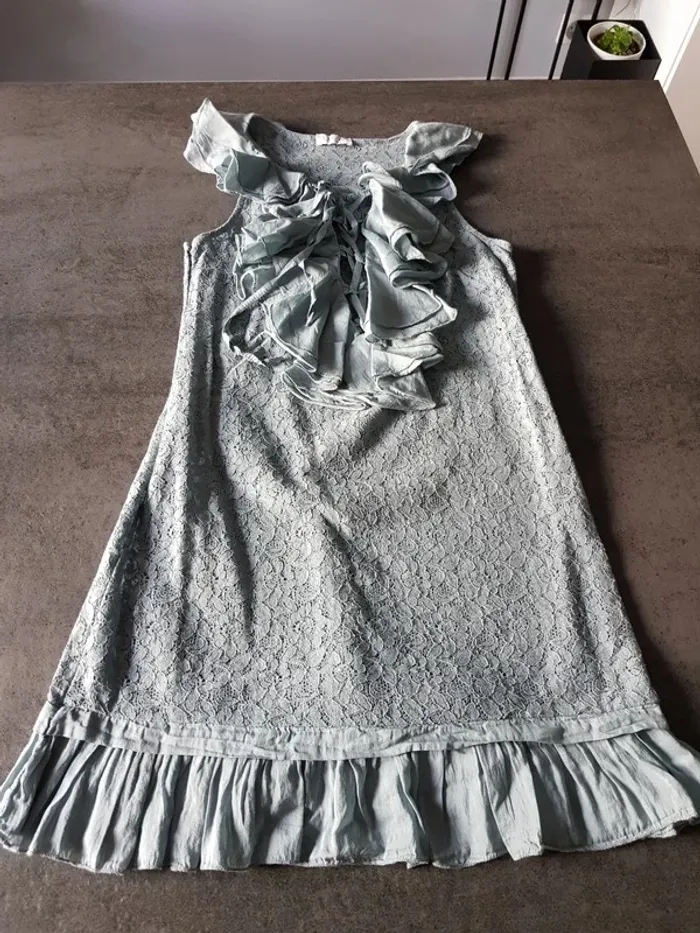 Robe en soie S bleu Josh - photo numéro 2
