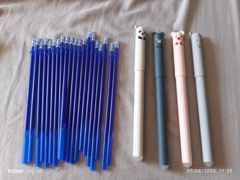 Stylos encre effaçable et recharges