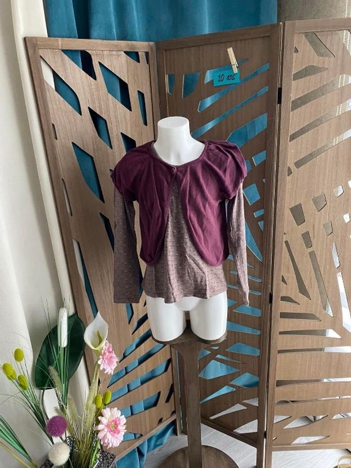 T-shirt avec pull fille 10ans