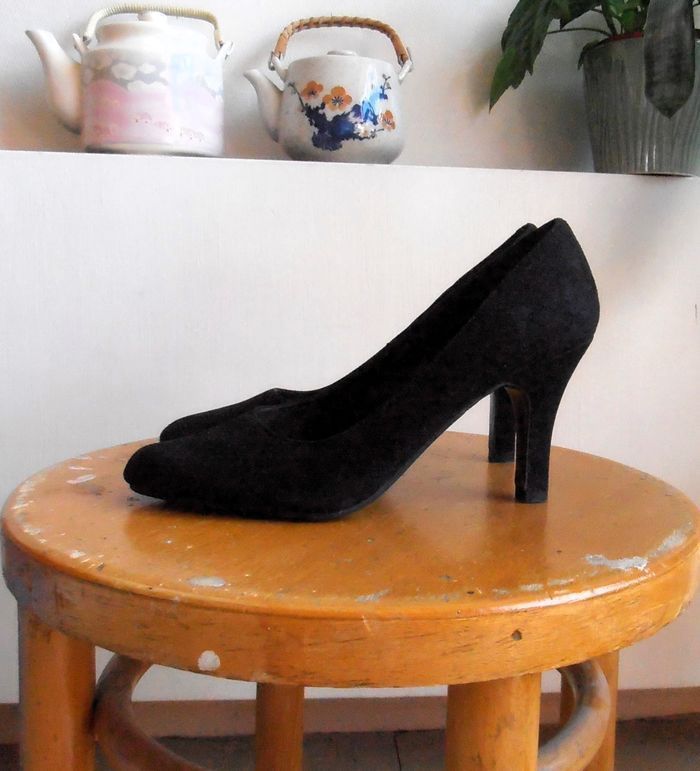 Escarpins noirs, Mia Moda, pointure 37, chaussures à talons - photo numéro 2
