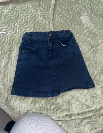 Jupe droite bleue marine tissaia 4 ans