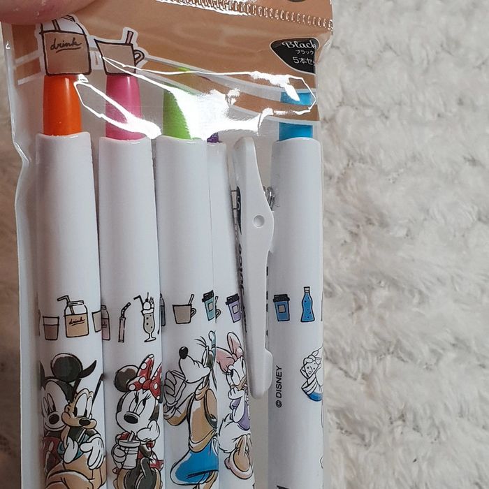 Stylo Japan Disney Store Juice Up Gel Pen 5pcs Set Mickey & Friends Latte - photo numéro 3