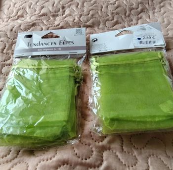 20 Sachets organza pour bijoux.