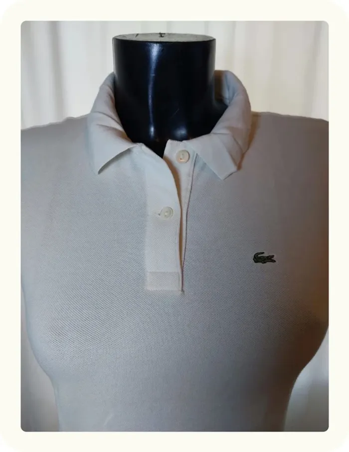 Polo blanc femme Lacoste - photo numéro 2