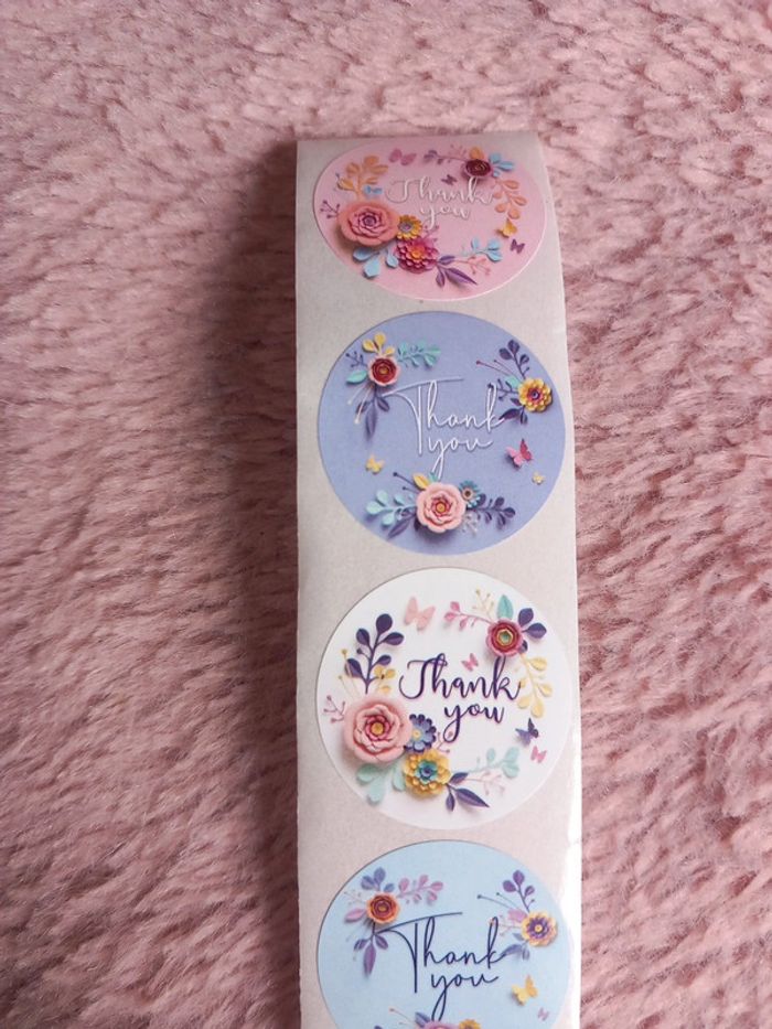 24 autocollants thank you - photo numéro 2