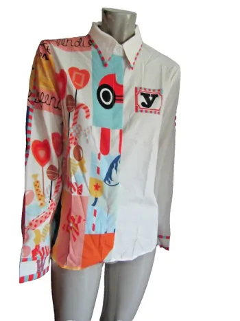 tunique chemise blouse tissu fluide taille indiquée L = 40/42