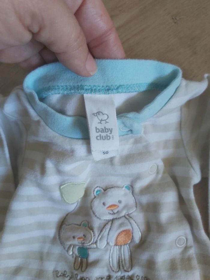 Grenouillère/pyjama coton garçon taille 1 mois 50cms (78) - photo numéro 2