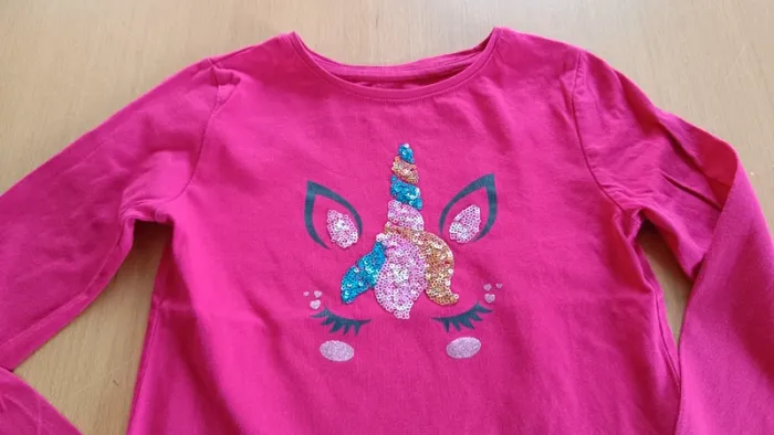 Haut manches longues motifs licorne - photo numéro 2