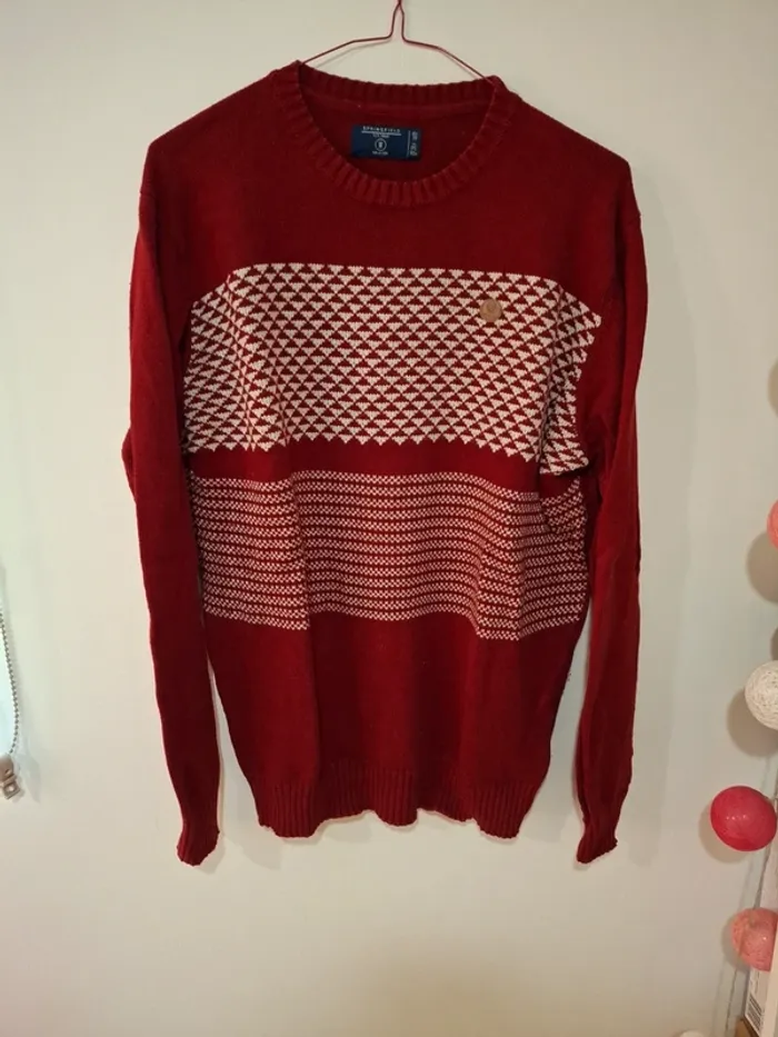 Pull homme springfield rouge taille M