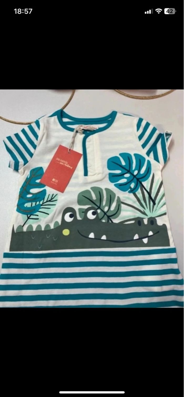 Combinaison short garçon - neuf - DPAM - Taille 24 mois - photo numéro 2