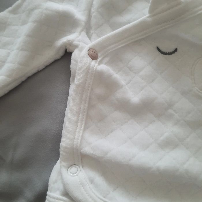 1 ensemble velour hiver Coton bébé garçon 56cm 1-3 mois c&a baby/mini baby - photo numéro 5