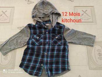 Chemise manches longues 12 mois Kitchoun