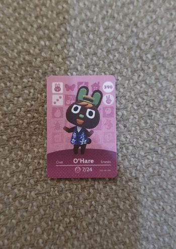 Mini Carte Amiibo NFC Animal Crossing Nintendo O'Hare Civet