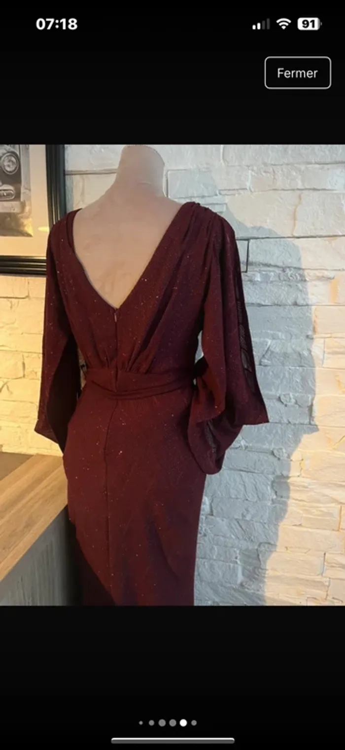 Robe de soirée Bordeaux neuve - photo numéro 13