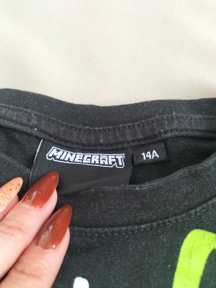 🖤 T-shirt manches longues Minecraft - Taille 14 ans - Bon état 🖤 - photo numéro 5