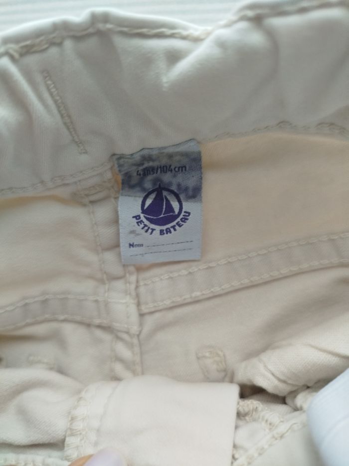 Pantalon petit bateau 4 ans garçon crème - photo numéro 6