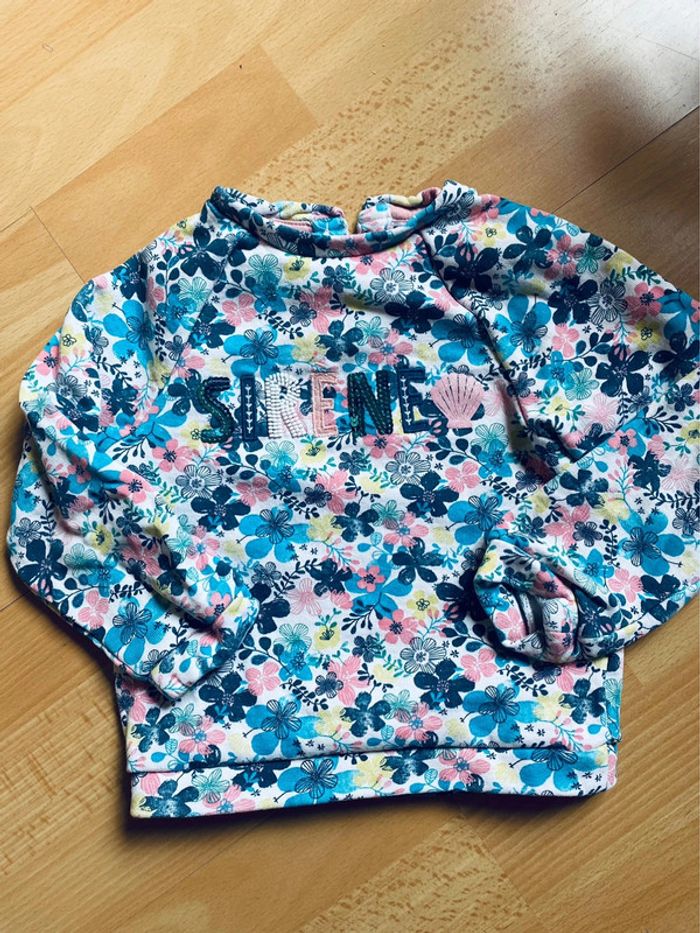 Pull sirène fleurs sergent major 3 ans