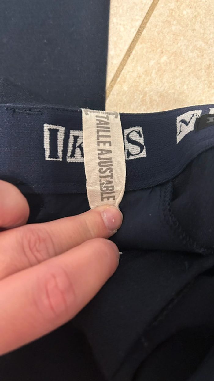 Pantalon forme chino navy en maille garçon IKKS 5 ans - photo numéro 11