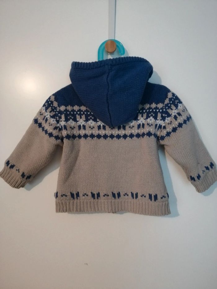 Gilet zippé à capuche très chaud 12 mois - photo numéro 3