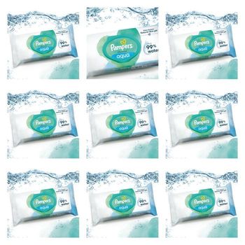 Lot de 9 paquets de Lingettes  Pampers Harmonie Aqua