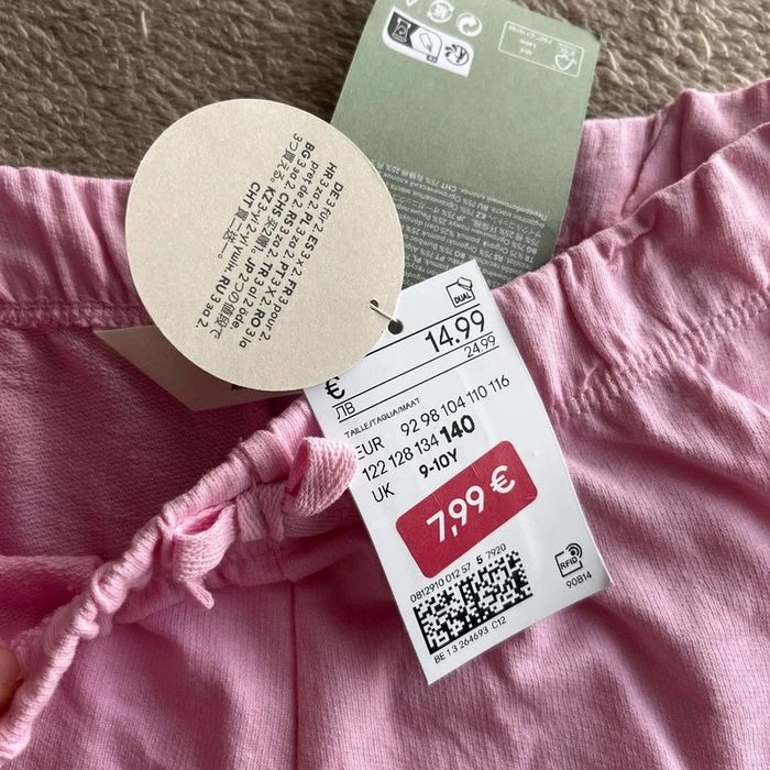 Short enfant fille rose neuf - photo numéro 2