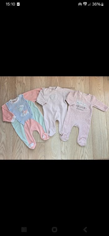Lot de pyjamas bébé fille 6 mois