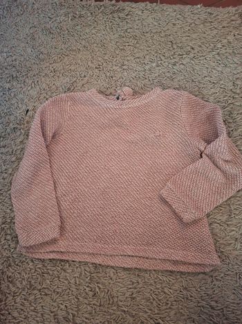 Pull rose poudrée tape à l'œil 8 ans