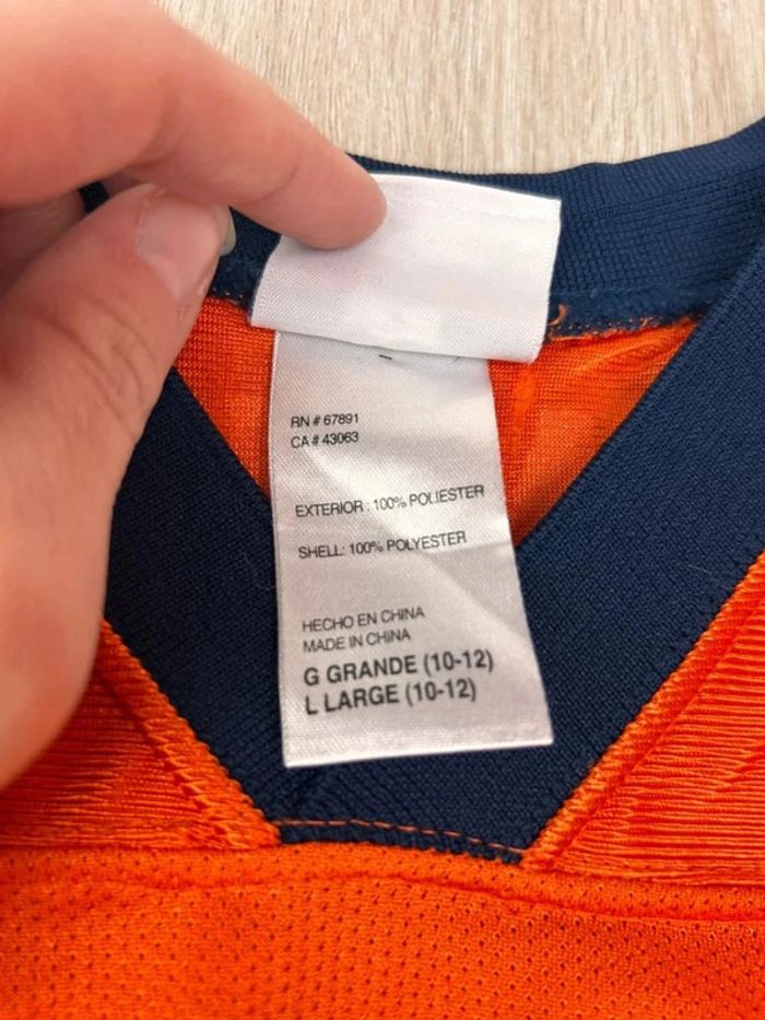 Maillot NFL Denver Broncos Peyton Manning #18 Orange Vintage Y2K - Taille Enfant L (10-12) - photo numéro 5