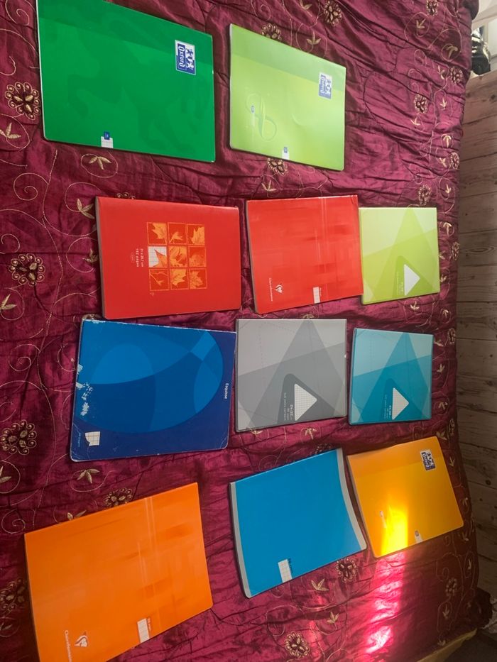 Lot de 10 cahiers 24x32 cm et 1 cahier 21x29,7 cm - photo numéro 4