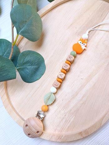 Attache tétine renard