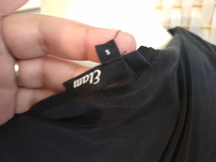 Joli haut cache-cœur noir Etam femme TS / 36 Très Bon État - photo numéro 6