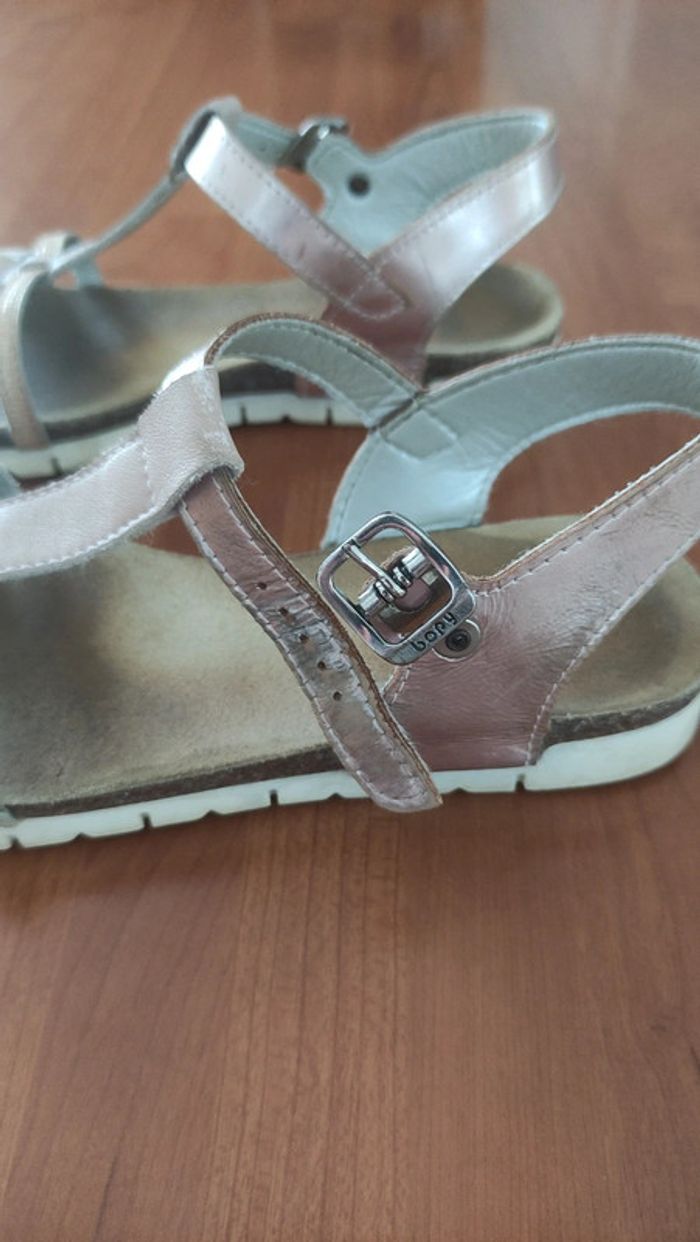 Nu-pieds rose semelle cuir pointure 34 - photo numéro 5