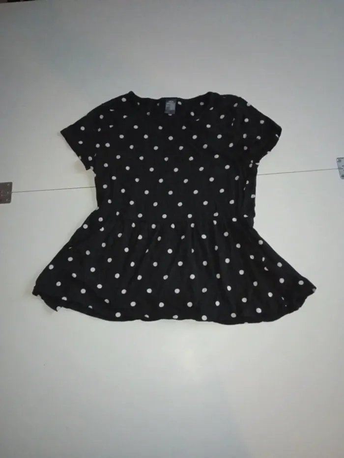 Tunique elos 156 162 à petit pois noir et blanc - photo numéro 2